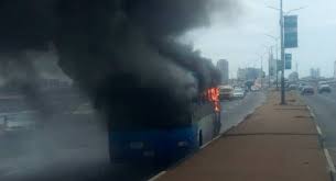 Seven lost their life As Commercial vehicle caught fire in Lagos