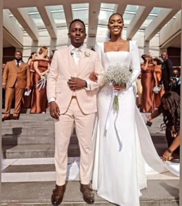 Photos from MI Abaga's and Eniola Mafe white wedding