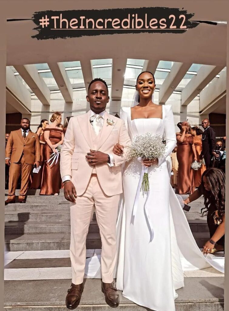 Photos from MI Abaga's and Eniola Mafe white wedding