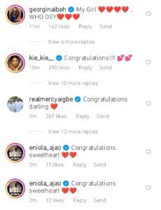 Social media rejoices as Celebrities Mercy Aigbe, Mercy Eke, Eniola Ajao, and others congratulates Phyna over BBNaija’s win