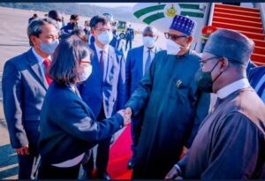 PHOTOS: Buhari Arrives South Korea For Bio Summit